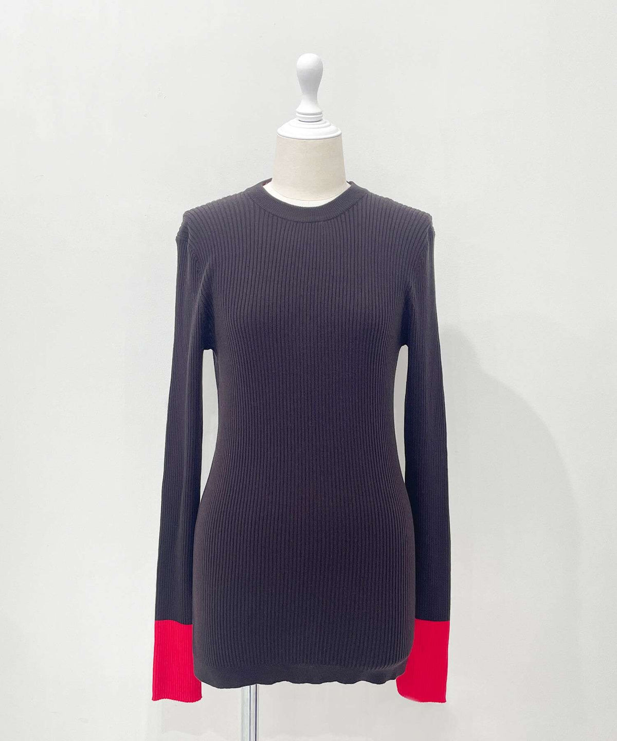 Color Block Ribbed Knit Top