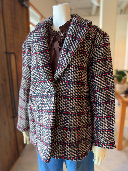 Chester Coat（Tyrone Navy Red）